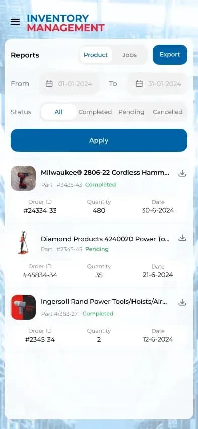 Inventory platform, screenshot 5