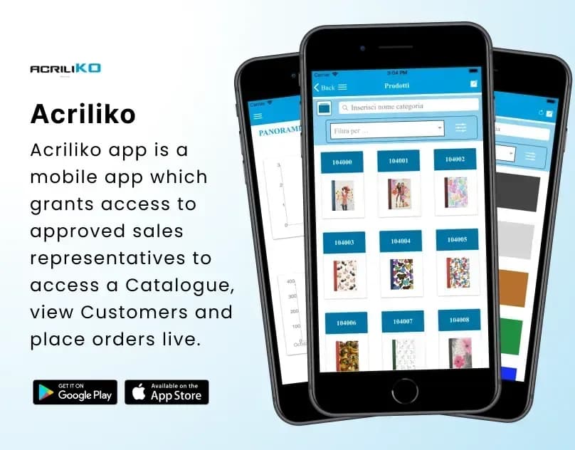 Sales ordering app, screenshot 1