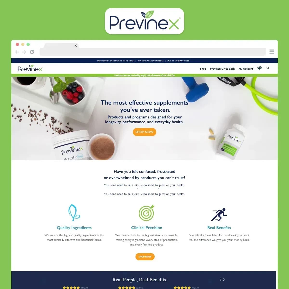 Subscription supplements store, screenshot 2