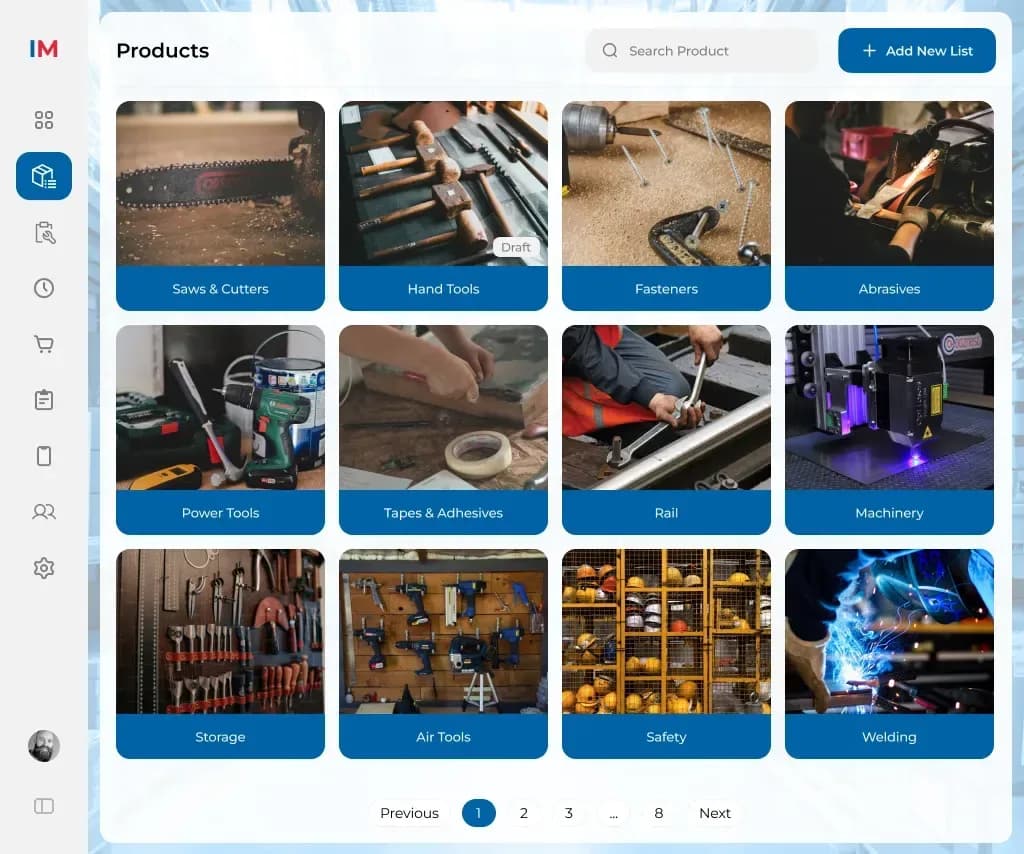 Inventory platform, screenshot 2